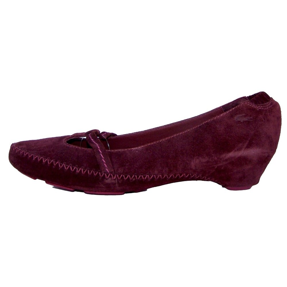 LACOSTE Odesa Suede designer genuine leather flats shoes comfort 10